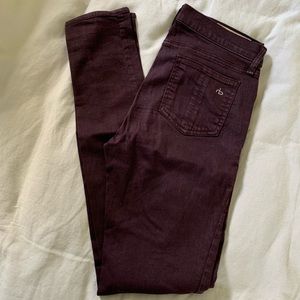 Rag & Bone/Jean merlot skinny jeans